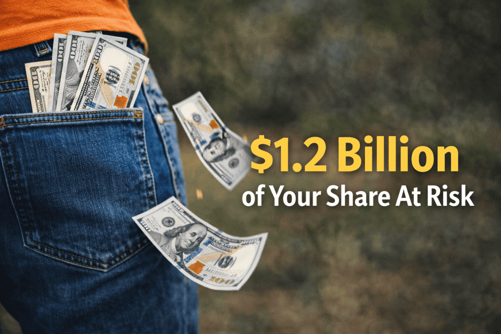US dollar bills slipping out of a back pocket, illustrating unclaimed tax refunds and money at risk of being lost