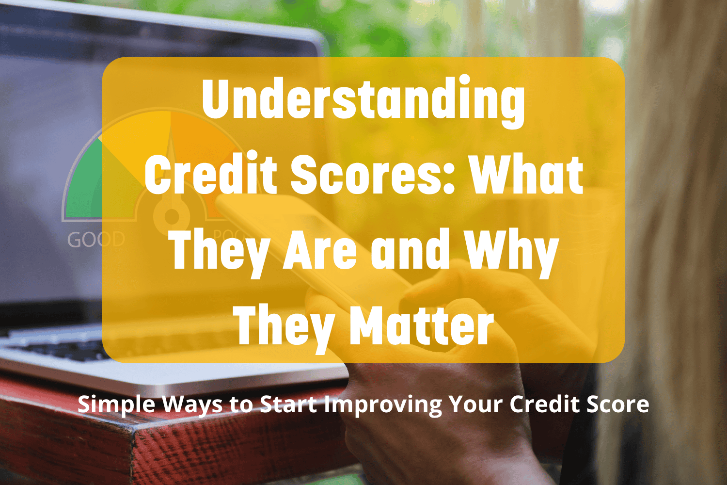 Person reviewing credit score report on laptop